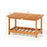 Patio Acacia Wood Coffee Table 2-Tier Rectangular Center Table
