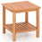 Patio Acacia Wood Side Table Set of 2 with Slatted Tabletop and Storage Shelf