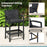 3 Pieces Patio Bar Set with 2 Stools and 1 Bar Table-Black