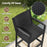 3 Pieces Patio Bar Set with 2 Stools and 1 Bar Table-Black