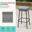 29.5 Inches Patio Bar Stools Set of 2 with Rattan Seat and Footrest