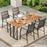 Patio Bar Stools Set of 2 Counter Height Rattan Bar Chairs with Armrest-Grey