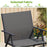 Patio Chairs Set of 2 with Breathable Mesh Fabric and Metal Frame-Gray