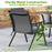 Patio Chairs Set of 2 with Breathable Mesh Fabric and Metal Frame-Gray