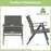 Patio Chairs Set of 2 with Breathable Mesh Fabric and Metal Frame-Gray