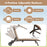 Patio Heavy-Duty Adjustable Chaise Lounge Chair with Canopy Cup holder and Wheels-Brown
