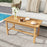 Patio Coffee Table 36 Inch Rectangular Outside Side Table with Slatted Tabletop