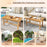 Patio Coffee Table 36 Inch Rectangular Outside Side Table with Slatted Tabletop