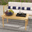 Patio Coffee Table with Solid Teak Wood Structure and Slatted Tabletop