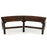 Patio Curved Bench for Round Table Spacious and Slatted Seat