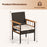 Patio Dining Chairs Set of 2 with Soft Cushions-White