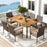 Patio Dining Chairs Set of 2 with Soft Cushions-White