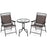 3 Pieces Outdoor Bistro Dining Furniture Set with 1.57 Inch Umbrella Hole