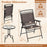 3 Pieces Outdoor Bistro Dining Furniture Set with 1.57 Inch Umbrella Hole