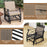 Patio Glider Rocking Chair with Metal Frame and Thick Cushions-Brown