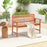 Patio Solid Wood Bench Wood 2-Seat Chair with Breathable Slatted Seat & Inclined Backrest