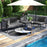 Patio Loveseat Sofa Couch with Removable Pillows and Seat Cushion-Gray