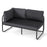 Patio Loveseat Sofa Couch with Removable Pillows and Seat Cushion-Gray