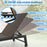 Patio PE Rattan Chaise Lounge with 5-Level Backrest and Wheels-Brown