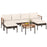 Patio Rattan Chairs with Ottomans and Side Table for Backyard-White