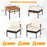Patio Rattan Chairs with Ottomans and Side Table for Backyard-White