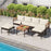 Patio Rattan Chairs with Ottomans and Side Table for Backyard-White