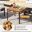 Patio Rattan Chairs with Ottomans and Side Table for Backyard-White