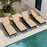 Patio Rattan Chaise Lounge with 4-Level Adjustable Backrest-Beige