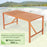 55 Inch Patio Rectangular Acacia Wood Dining Table with Umbrella Hole