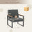 Patio Aluminum Sofa Modern Armchairs Set of 2 for Balcony-Grey