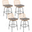 Patio Swivel Barstools Set of 2 with Soft Seat Cushions-Gray