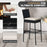 Patio Wicker Barstools with Footrest and Backrest Set of 4