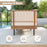 Patio Wicker Daybed Outdoor Boho Rattan Loveseat Sofa with Seat and Back Cushions-White