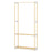 Pine Wood Clothes Rack with 2-Tier Open Storage Shelf for Hanging Clothes-Gray