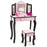 Kid Vanity Set with Tri-Folding Mirror and Leopard Print-Pink