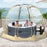 Pop Up Bubble Tent 630° Transparent PVC Igloo 8.5 x 8.5 FT Instant Setup Screen House for 5-6 People-Beige