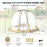 Pop Up Bubble Tent 630° Transparent PVC Igloo 8.5 x 8.5 FT Instant Setup Screen House for 5-6 People-Beige