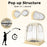 Instant Pop up Sports Tent with Carrying Bag and Floor Mat for 1-2/5-6 People