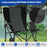 Portable Folding Oxford Cloth Camping Chair with Cup Holder and Side Pocket