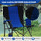 Portable Folding Oxford Cloth Camping Chair with Cup Holder and Side Pocket