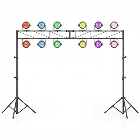 Portable Lighting Truss System Height Adjustable DJ Light Stand with 2 Folding Tripods