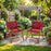 Portable and Lightweight Folding Camping Chair for Patio Picnic Leisure Fishing Travel Beach-Red