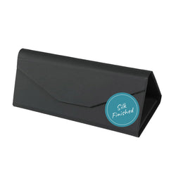 Black Leather Foldable Case For Blue Light Glasses
