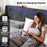 Queen Size Upholstered Platform Bed Frame with LED Lights and Charging Station-Grey