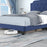 Queen Size Velvet Platform Bed with Button Tufted and Nailhead Trim Headboard-Queen Size