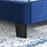 Queen Size Velvet Platform Bed with Button Tufted and Nailhead Trim Headboard-Queen Size