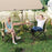 Reclining Camping Chair with Removable Footrest and Adjustable Backrest