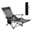 Reclining Camping Chair with Removable Footrest and Adjustable Backrest
