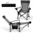 Reclining Camping Chair with Removable Footrest and Adjustable Backrest