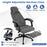 Reclining Office Chair Chenille Fabric Upholstered Computer Desk Chair-Gray